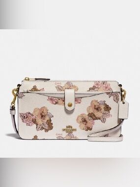 Coach Noa Pop-Up Messenger Bag in Floral Bouquet Print Brass/Chalk
